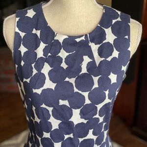 Navy/White Anne Klein Pique sleeveless dress